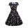 Knee-Length Colorful Printed Fabric Retro Dress